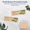 1" x 3" Rectangle Rounded Corners, Kraft Brown Business Cards